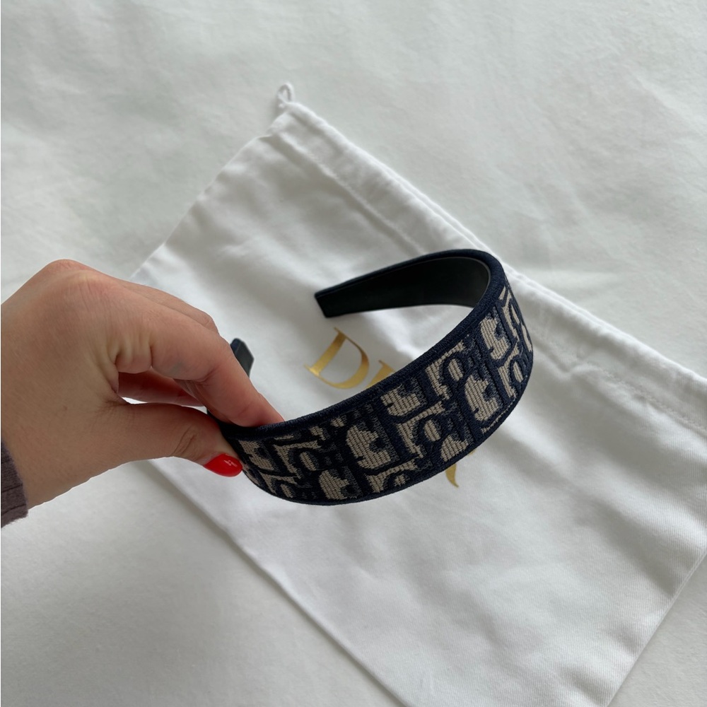 Dior Dark Blue Patterned Headband